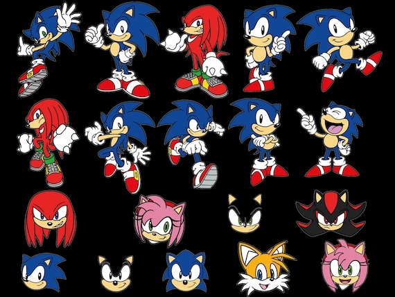 SONIC PNG the Hedgehog Png Sonic Bundle Png Sonic Layered Png Sonic Face Png  Sonic Characters Png Cut Files for Cricut Scrapbooking 