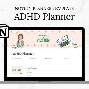 ADHD Life Planner Notion Template | Adult ADHD Dashboard | Digital Life Organizer | Notion Templates for ADHD | Life Dashboard Planning