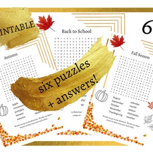 Back to School Word Search Puzzles