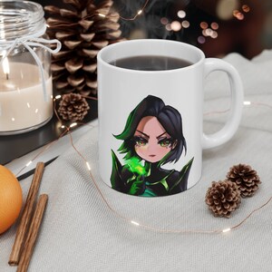Custom Coffee Mug ,VALORANT VIPER ,Christmas Gift, for her or him, Cool fan art, cute, Viper Valorant, Tea mug, viper agent, Birthday Gift