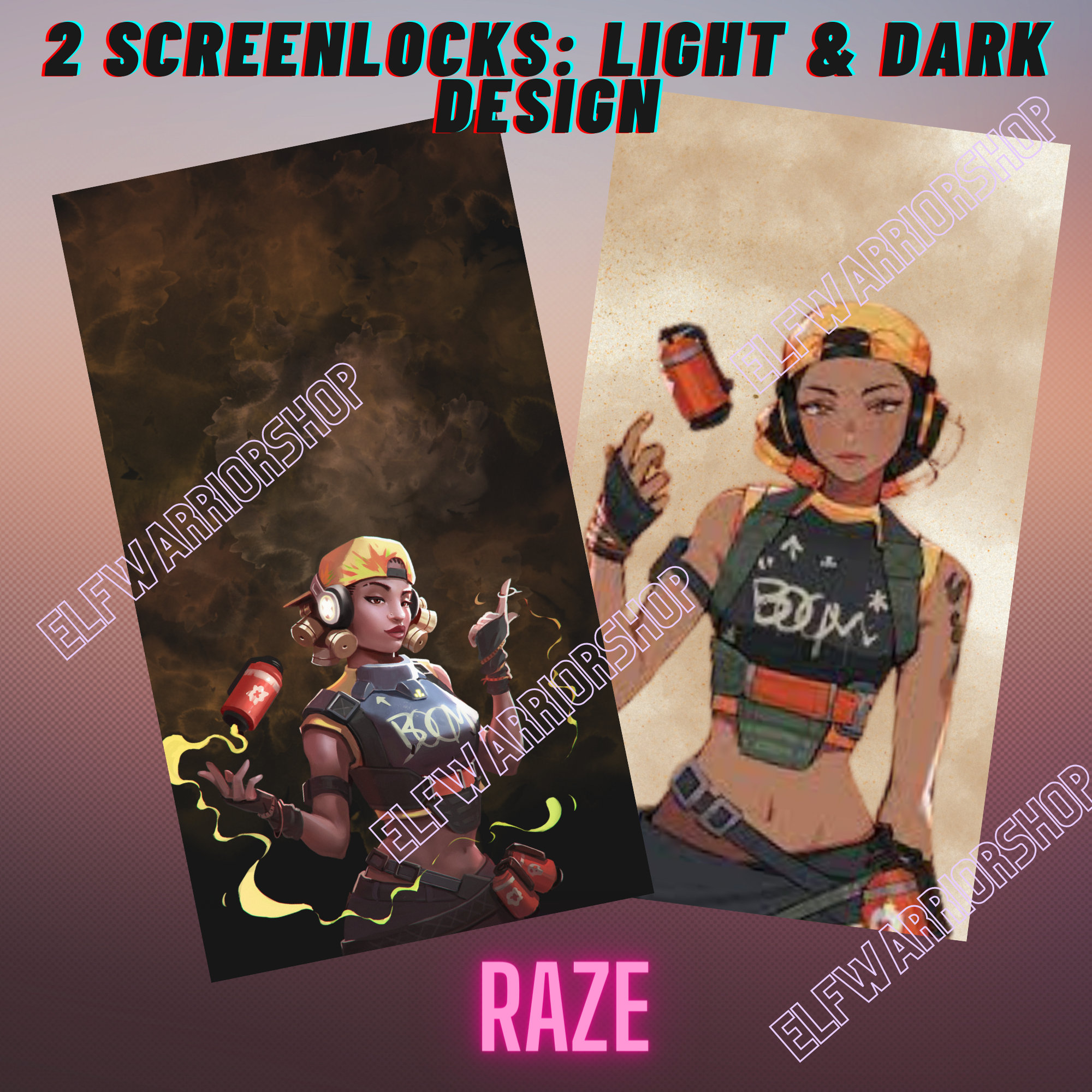 Valorant Raze, background, game, phone, HD phone wallpaper