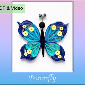 Butterfly Quilling Template | Beginner Quilling Instructions with Video | Quilling PDF Download