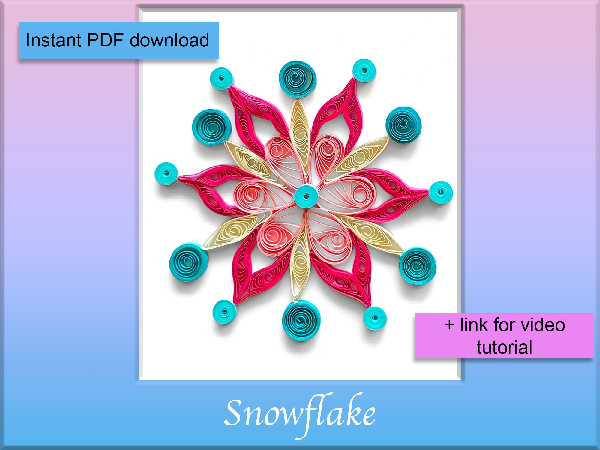 QUILLED CREATIONS SNOWFLAKE THEME QUILLING KIT