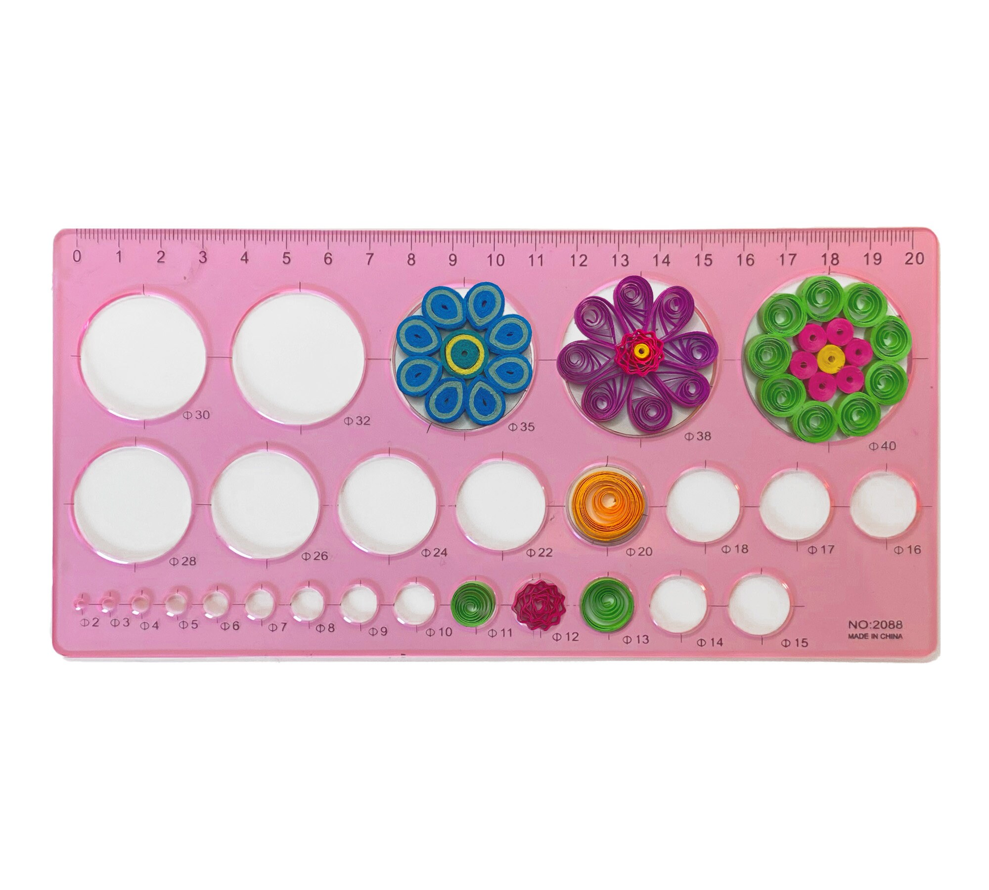Circle Template For Quilling Geometric Ruler Etsy