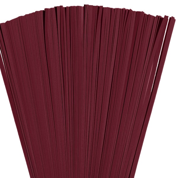 Burgundy Red: Red Quilling Paper Strips (1.5mm / 3mm / 5mm / 10mm x 280mm paper strips)