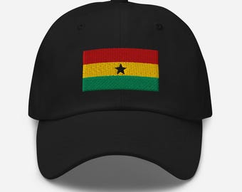 Ghana Flag Cap - Adjustable Embroidered Dad Hat