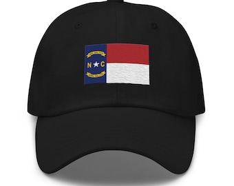 North Carolina State Flag Cap - Adjustable Dad Hat