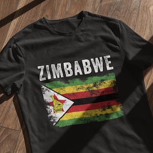 Zimbabwe Flag Distressed Zimbabwean Flag T-Shirt