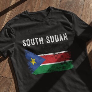 South Sudan 2011-2023 Flag Distressed T-Shirt