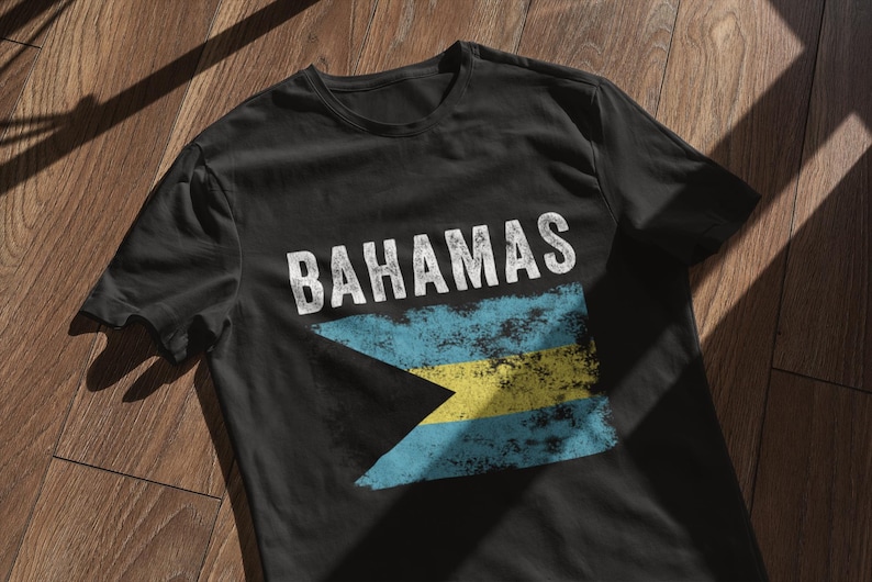 Bahamas Flag Distressed - Bahamian Flag T-shirt - Etsy