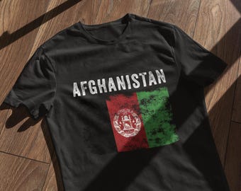 Camiseta con la bandera afgana desgastada (2004-2013)