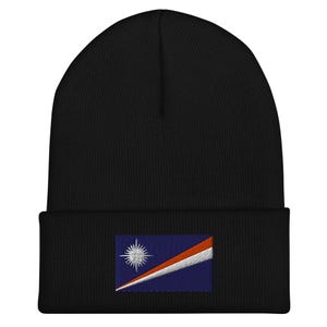 Marshallinseln Flaggen Beanie - Bestickte Wintermütze