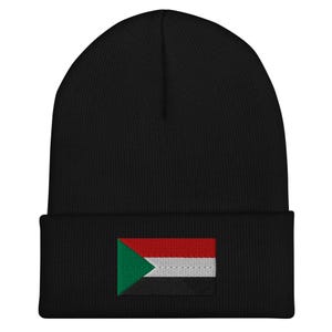 Afghanistan Flagge Beanie - Bestickte Wintermütze