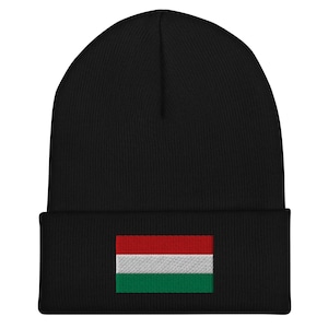 Ungarn Flagge Beanie - Bestickte Wintermütze