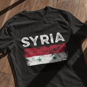 Syria Flag Distressed - Syrian Flag T-Shirt
