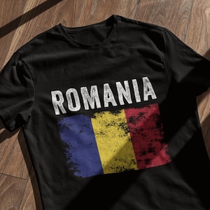 Romania Flag Distressed - Romanian Flag T-Shirt