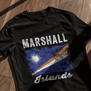 Marshallinseln Flagge Distressed T-Shirt