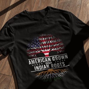 T-shirt American Grown Indian Roots-vlag