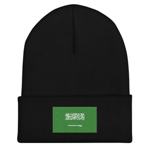 Saudi-Arabien Flagge Beanie - Bestickte Wintermütze
