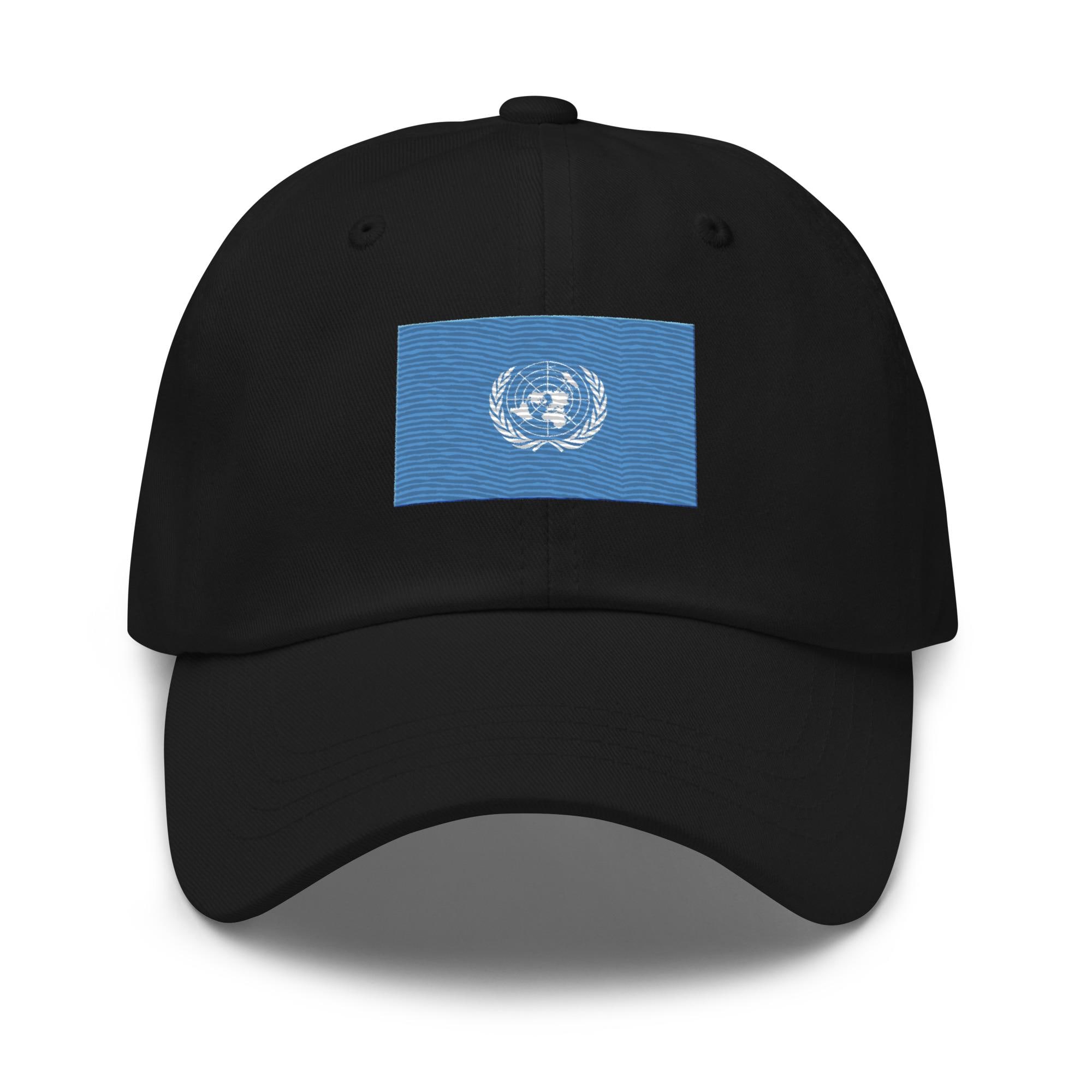 United Nations Emblem Navy Baseball Cap - Classic Linen Dad Hat, Adjustable Fit For Men & Women - View #9