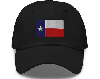 Texas State Flag Cap - Adjustable Embroidered Dad Hat