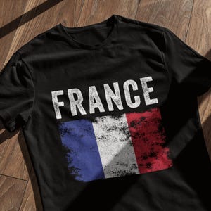 France Flag Distressed - French Flag T-Shirt