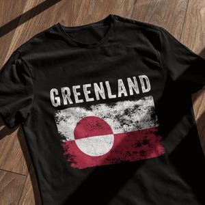 Greenland Flag Vintage Greenlander Flag T-Shirt