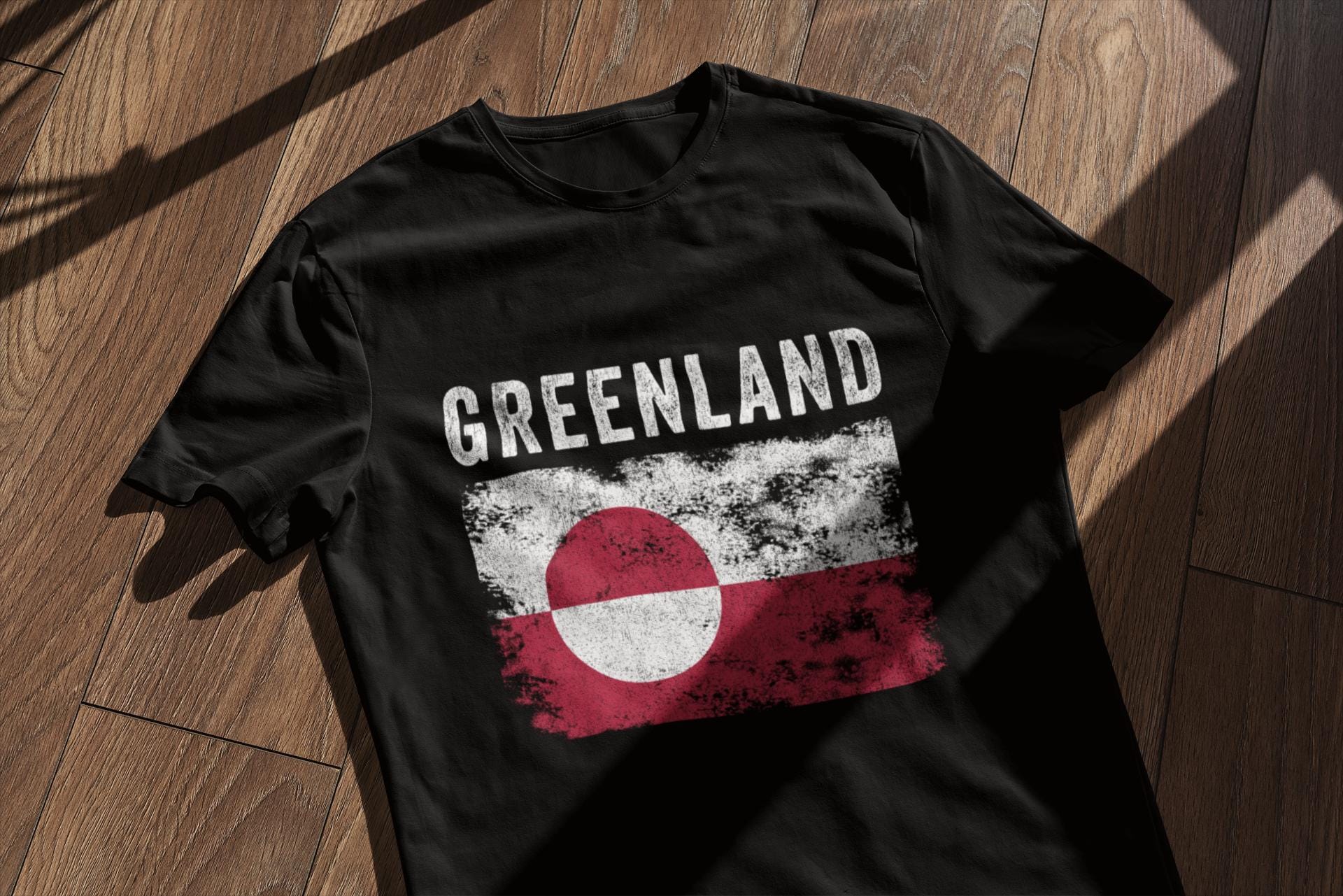 Greenland Flag Vintage Greenlander Flag T-shirt - Etsy