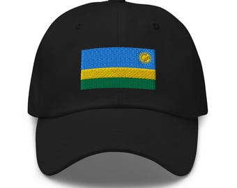 Visit Rwanda Hat Rwanda Map Flag Baseball Cap Hat Hook & Loop Closure - Etsy