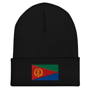 Eritrea Flagge Beanie - Bestickte Wintermütze