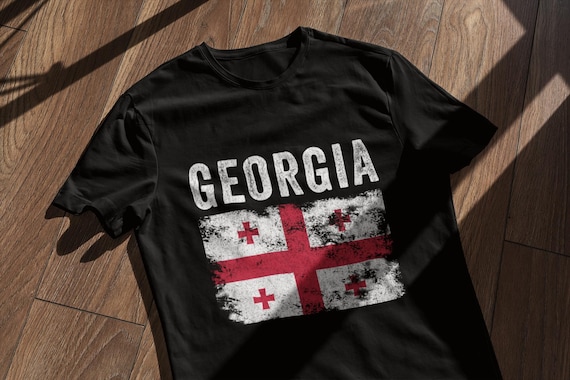 Georgia Flag Distressed - Georgian Flag T-shirt - Etsy