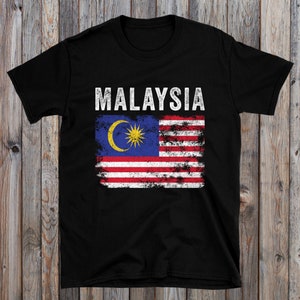 Malaysia Flag Distressed Malaysian Flag T-Shirt