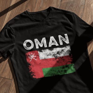 Oman Flag Distressed - Omani Flag T-Shirt