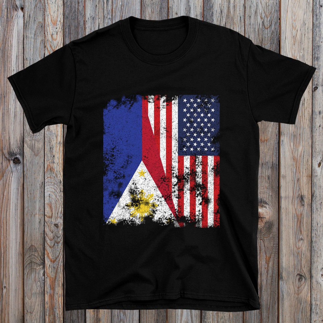 Philippines And American Polo Shirt Flag Half Concept Brush Style main image 0