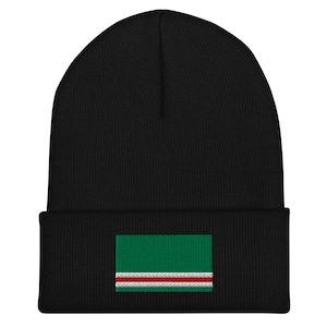 Tschetschenische Republik Ichkeria Flagge Beanie - Bestickte Wintermütze