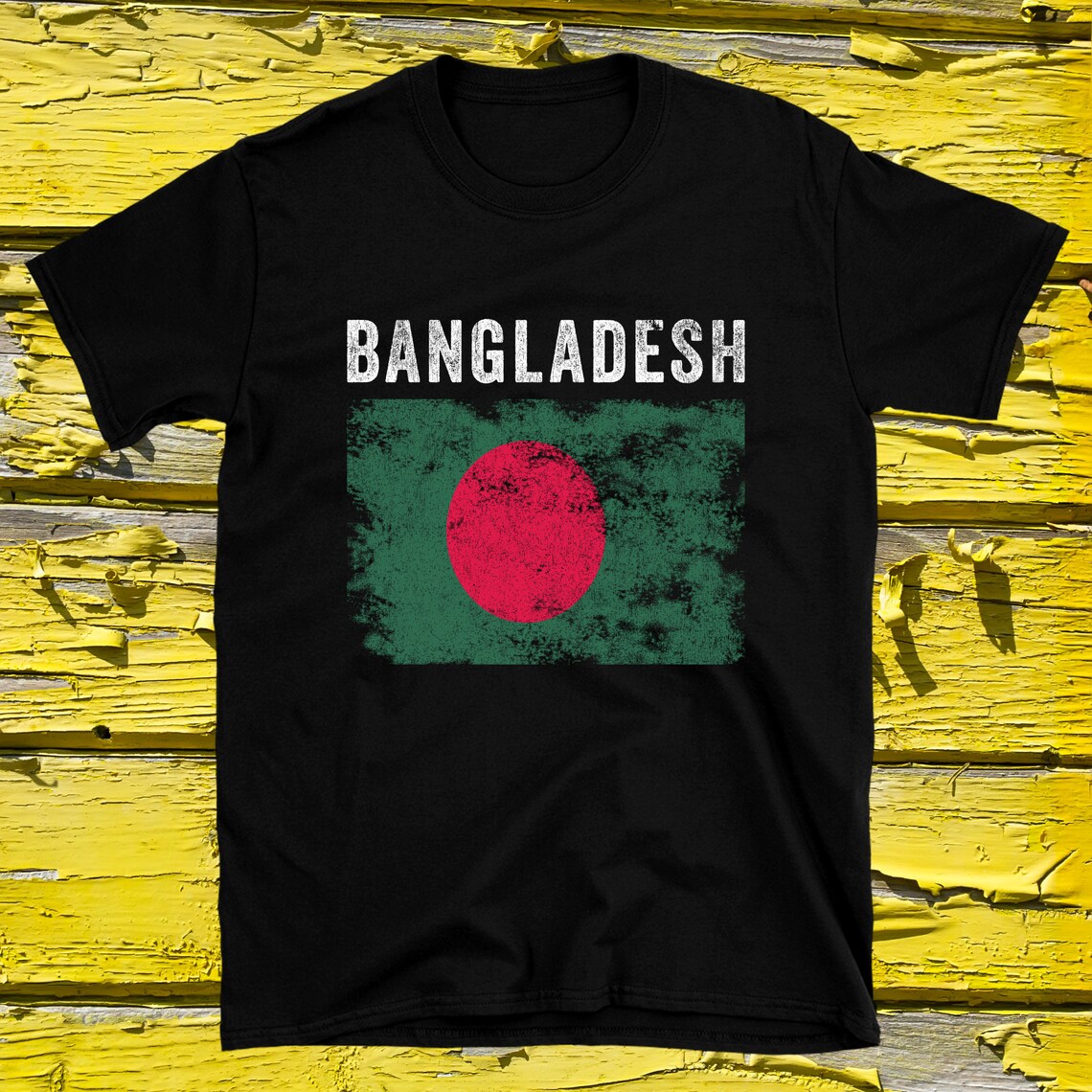 Bangladesh Flag Vintage Bangladeshi Flag Tshirt Etsy