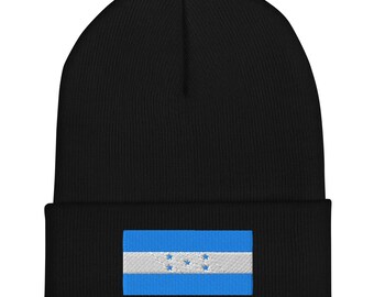 Honduras Flagge Beanie - Bestickte Wintermütze