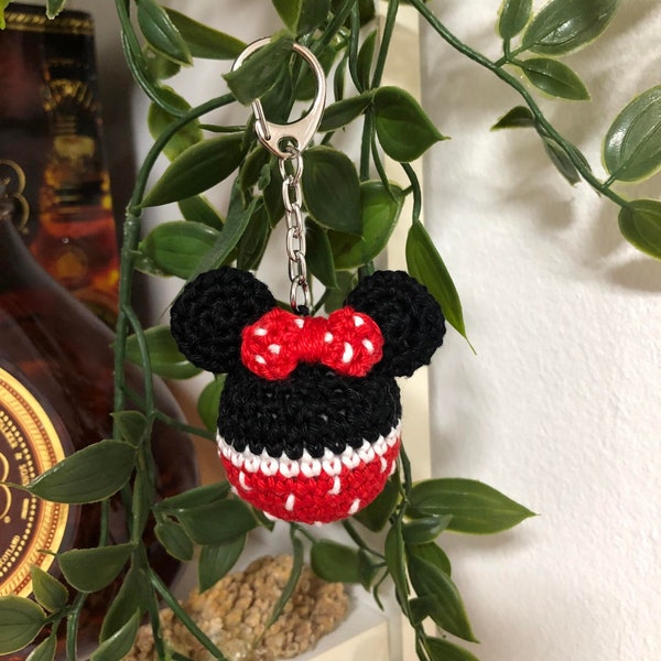Minnie Mouse Inspired Keychain Crochet Pattern