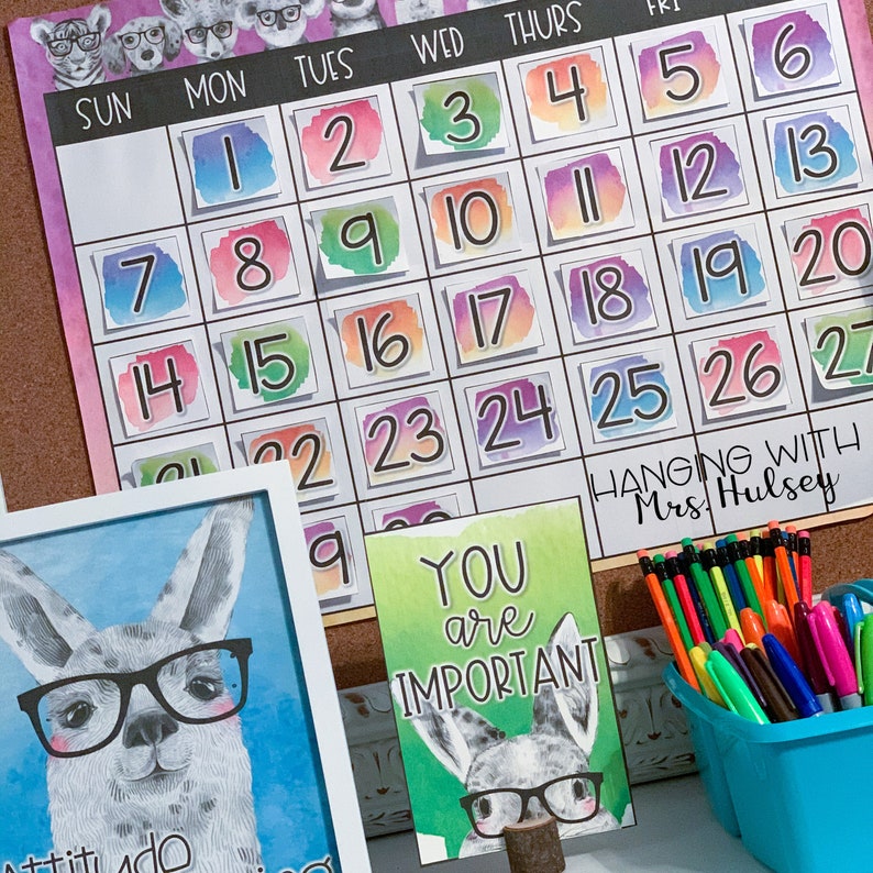 Hipster Animals Classroom Decor Bundle image 6