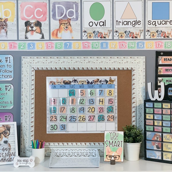 Hipster Dog Classroom Decor Bundle