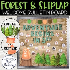 Forest Welcome Back to School Bulletin Board - Forest Classroom Decor - Forest Class Decor