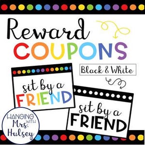 Classroom Reward Coupons (Editable) - Classroom Rewards - Classroom Management - Classroom Coupons