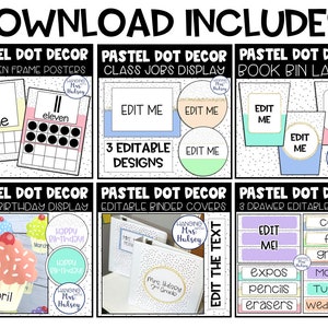 Pastel Polka Dot Classroom Decor Bundle - Etsy