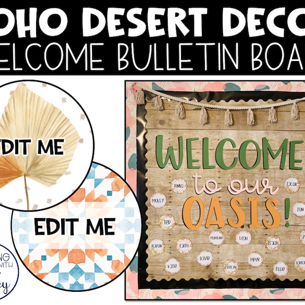 Boho Desert Welcome Back to School Bulletin Board