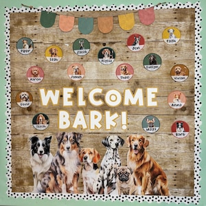 Dog Welcome Back to School Bulletin Board - Dog Classroom - Dog Decor - Dog Classroom Decor - Classroom Decor