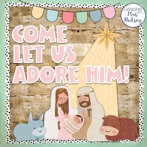 Christmas Christian Bulletin Board - Bible Bulletin Board - Church Bulletin Board - Christian Christmas - Bible Christmas Decor