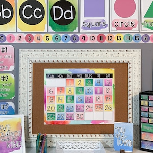 Watercolor Classroom Decor Bundle