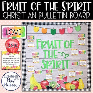 Fruit of the Spirit Bulletin Board - Christian Bulletin Board - Bible Bulletin Board - Church Bulletin Board