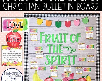 Fruit of the Spirit Bulletin Board - Christian Bulletin Board - Bible Bulletin Board - Church Bulletin Board