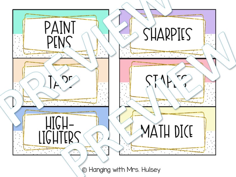 Sharpie Math Pastel Dot Teacher Toolbox Labels: Classroom Decor - Etsy